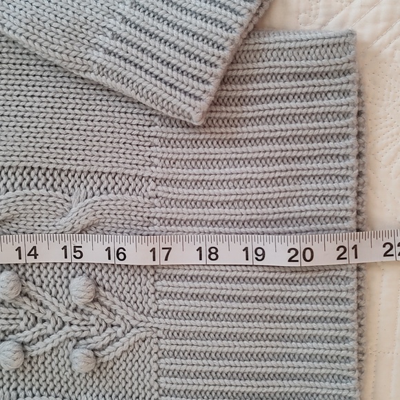 Norton McNaughton Petites Cable Knit Side Slit Turtleneck Sweater/ Size PM - Picture 7 of 9